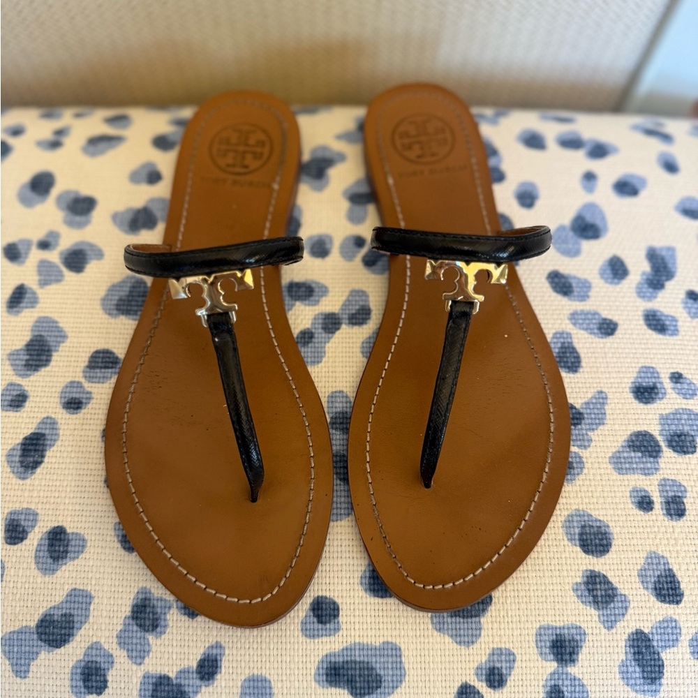 Tory Burch Black and Brown Sandals